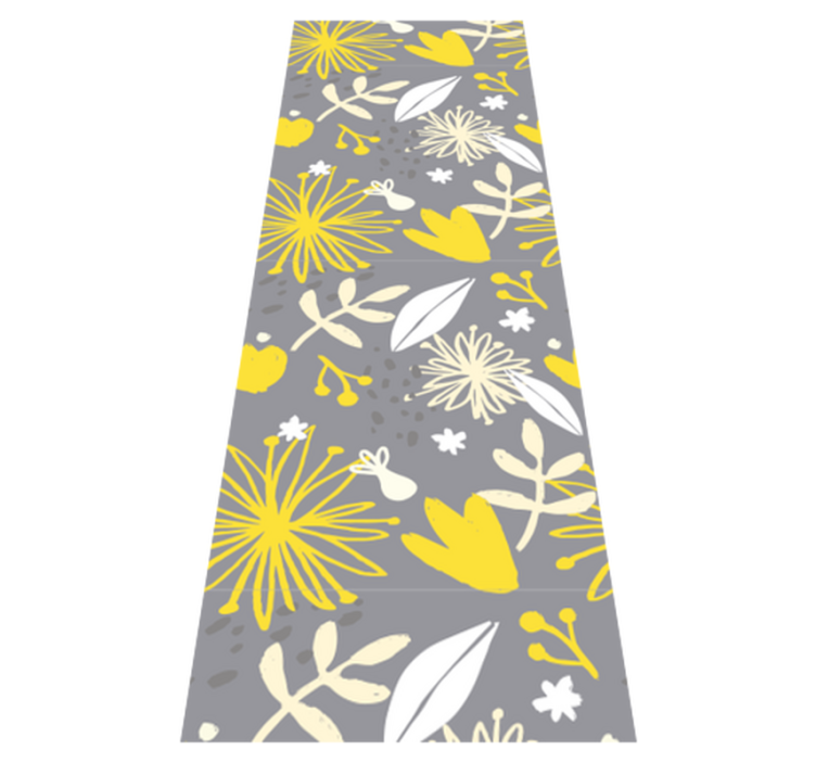 Tapis vinyle chambre fleurs vintage pantone - TenStickers