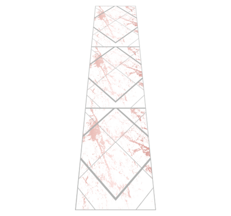 Tapis vinyle chambre marbré rose et gris - TenStickers