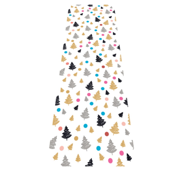 Tapis vinyle chambre avec dessins d'arbres colorés - TenStickers