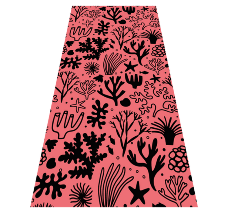 Tapis vinyle chambre feuilles australiennes rouge et noir - TenStickers