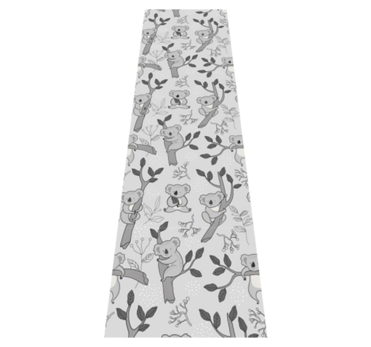 Tapis vinyle chambre motif koala gris - TenStickers