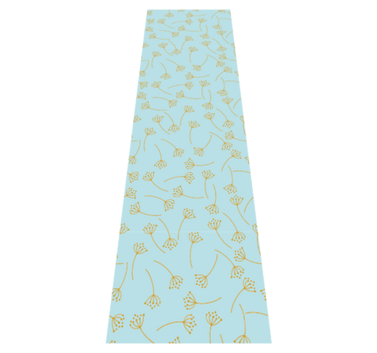 Tapis vinyle chambre plantes nordiques bleues - TenStickers