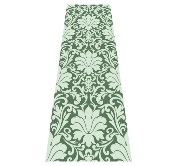 Tapis vinyle chambre vert émeraude ornemental - TenStickers