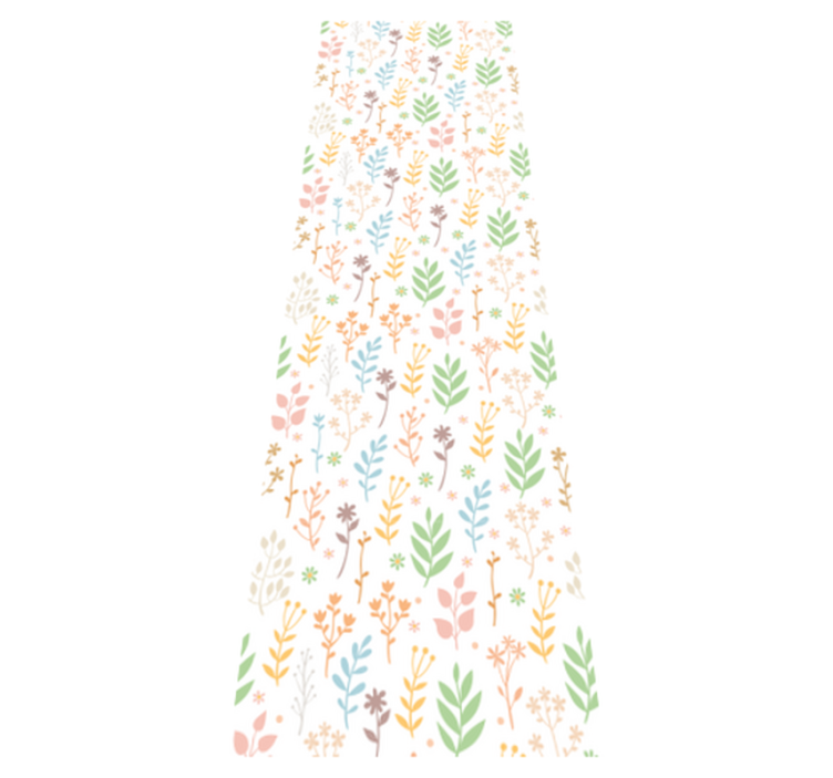 Tapis vinyle chambre symboles simples sur fond blanc - TenStickers
