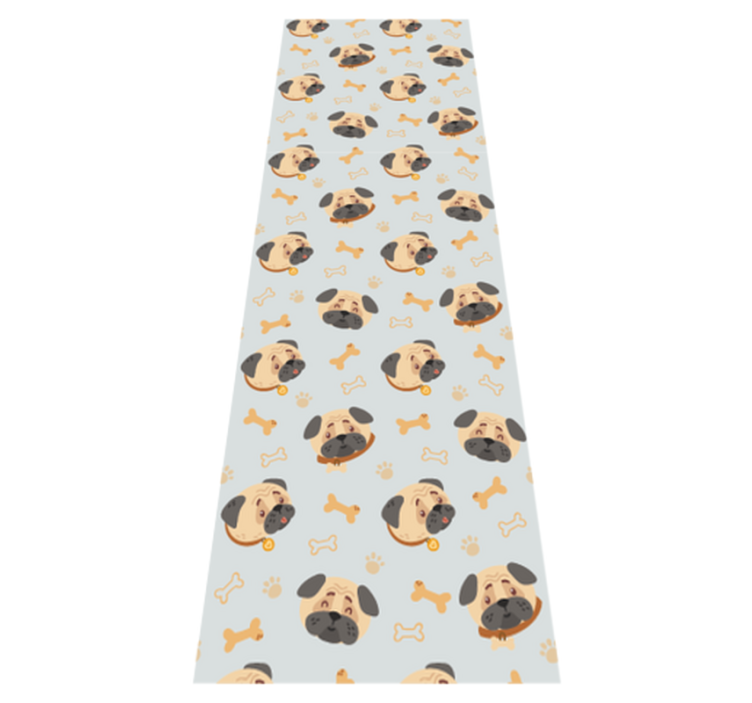 Tapis vinyle chambre motifs chiots bulldog anglais - TenStickers
