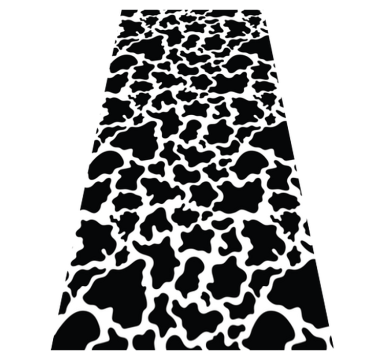Tapis rectangulaire en autocollant imprimé vache - TenStickers