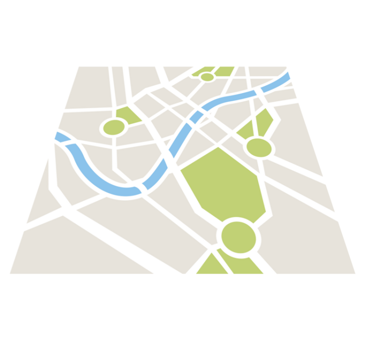 Tapis vinyle pour enfants plan de la ville aire de jeux - TenStickers