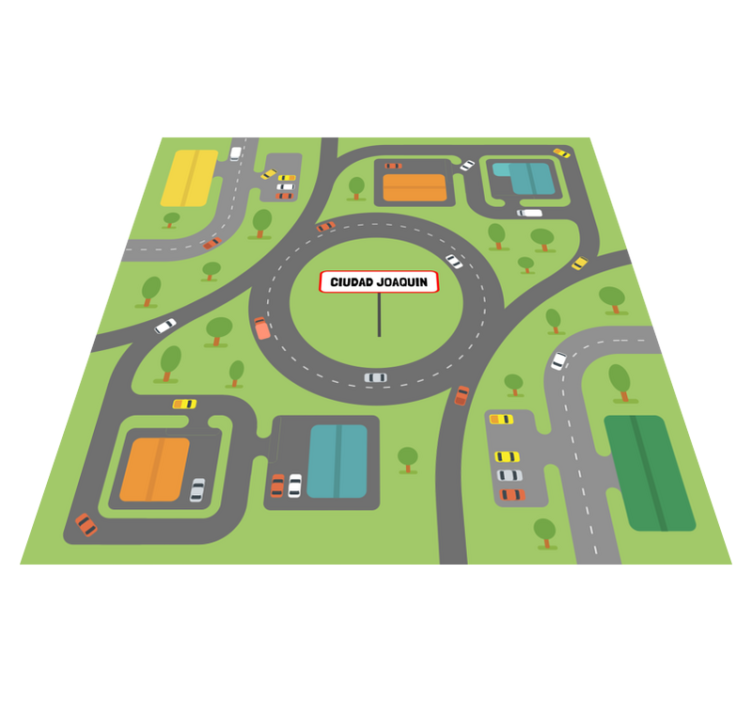 Tapis vinyles personnalisable paysage urbain personnalisé - TenStickers