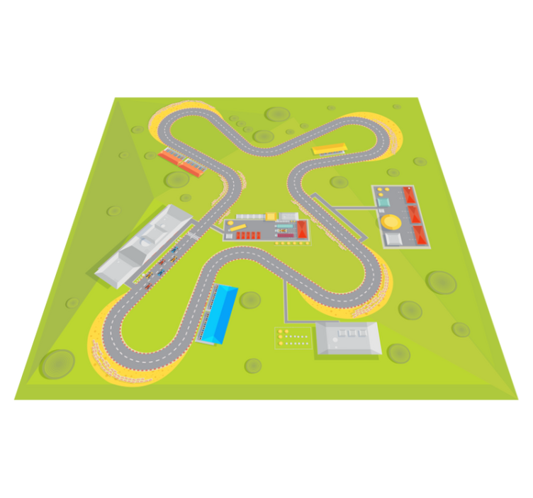 Tapis vinyle pour enfants piste de voiture incroyable - TenStickers