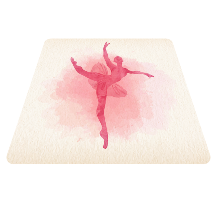 Tapis vinyle pour enfants silhouette de danseur de ballet - TenStickers