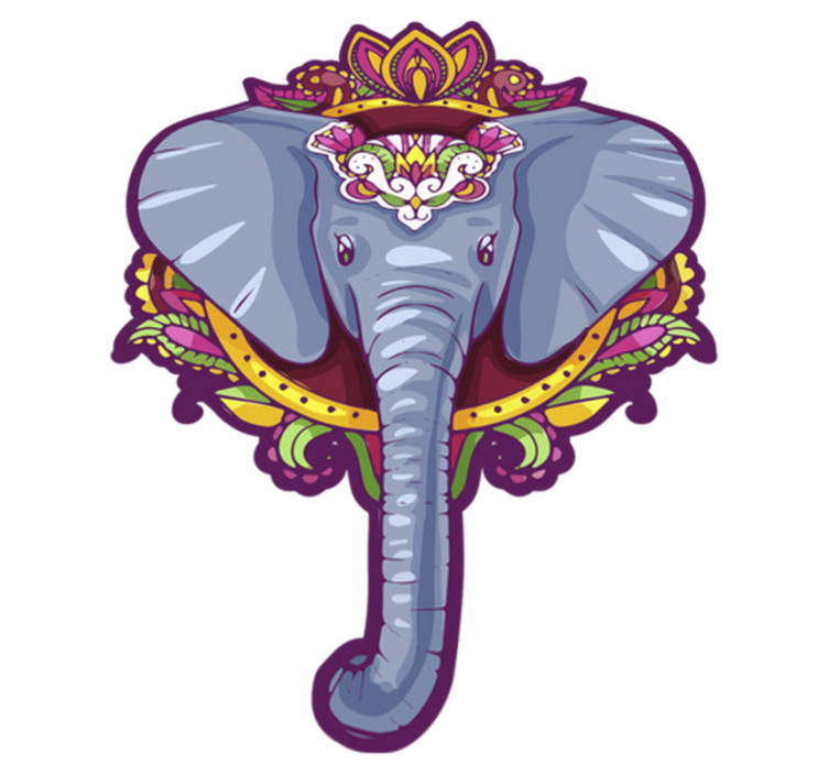 Tapis vinyle animal éléphant décoratif - TenStickers