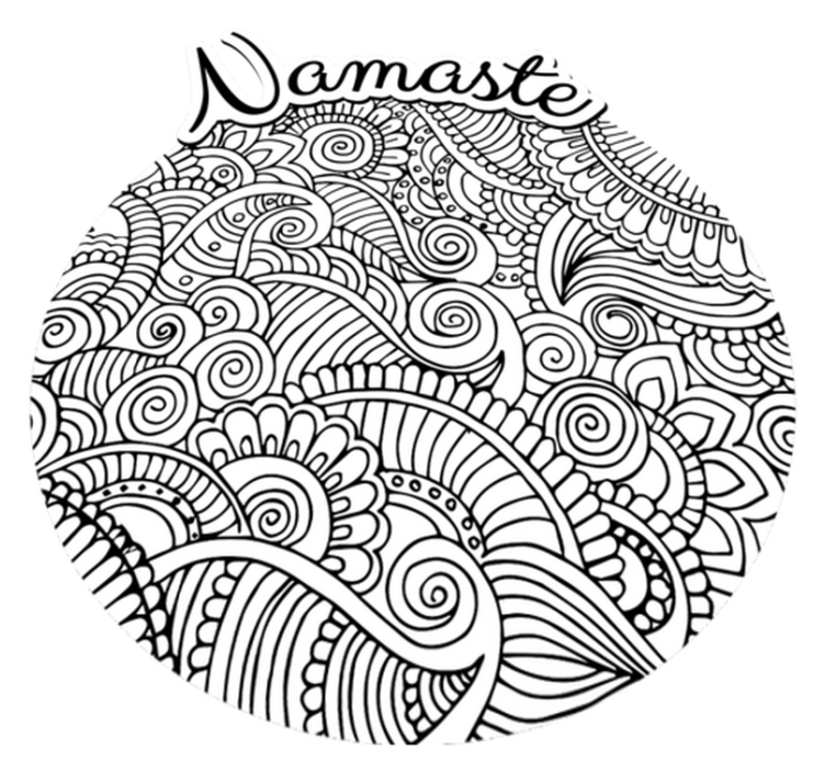 Tapis vinyle mandala mandala namaste - TenStickers