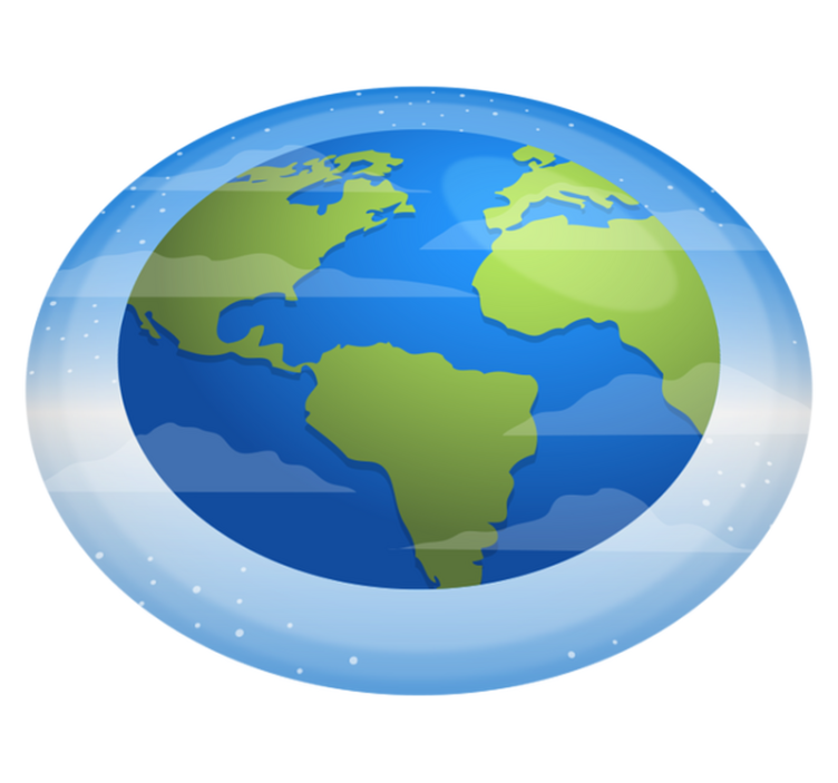 Tapis en vinyle circulaire incroyable du globe - TenStickers