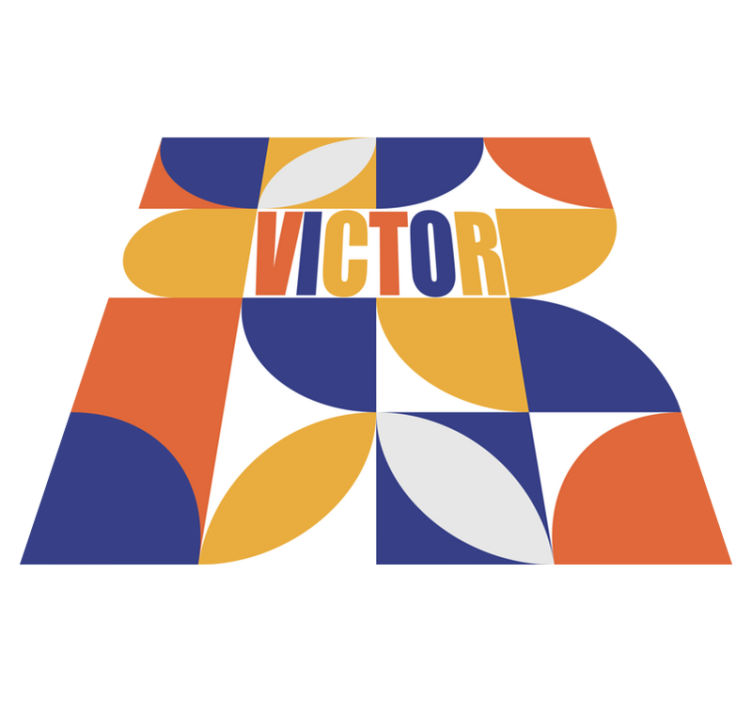 Tapis vinyle personnalisé géométrique personnalisable - TenStickers