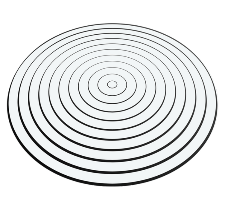 Tapis vinyle géométrique conception circulaire simpliste - TenStickers