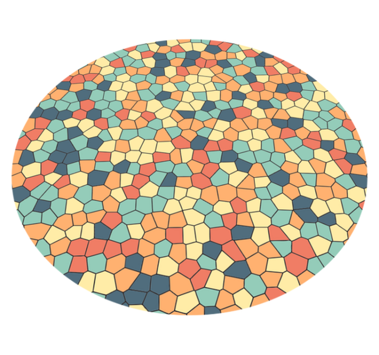 Tapis mosaique vinyle cocarde en mosaïque - TenStickers