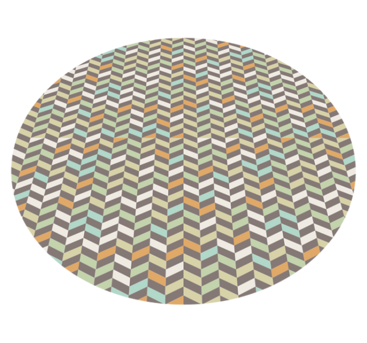 Tapis vinyle géométrique cercle de spectre en chevron - TenStickers