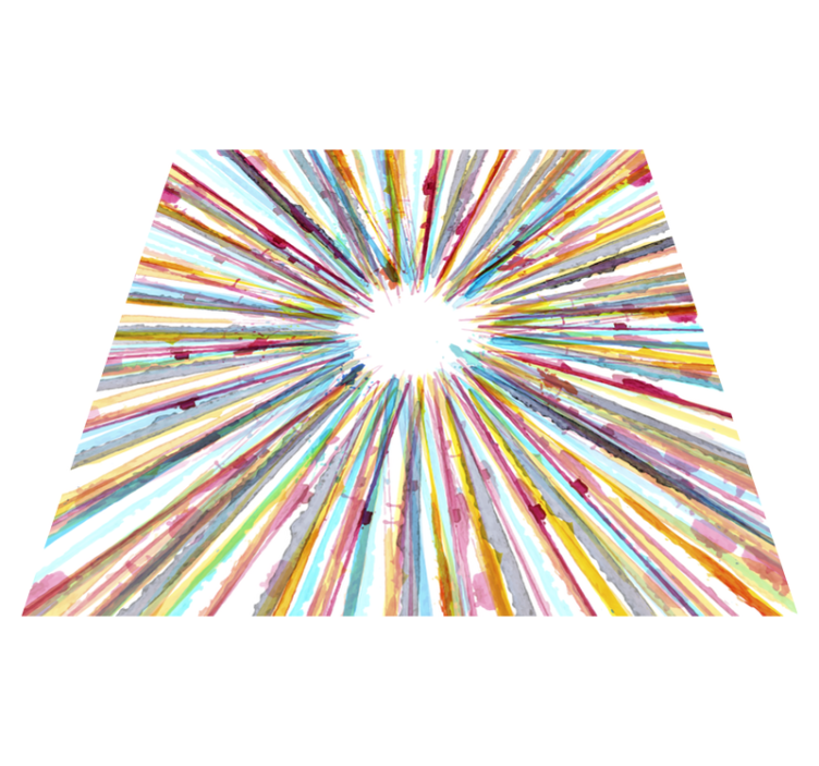 Tapis vinyle géométrique motif d'éclatement radieux - TenStickers