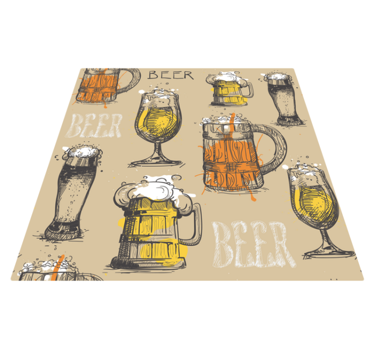 Tapis vinyle citation illustrations de boissons - TenStickers