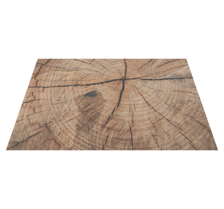 Magnifique tapis vinyle vintage tronc en bois - TenStickers