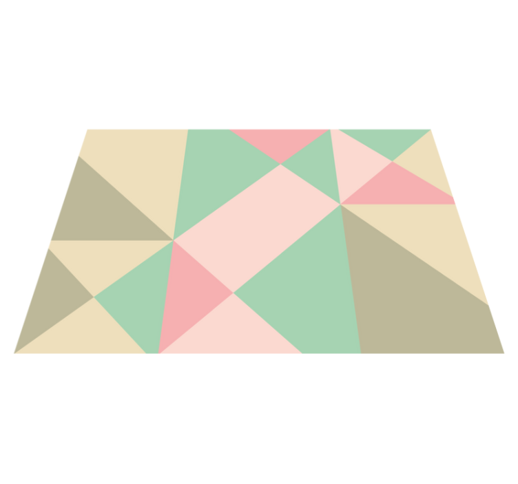 Tapis vinyle géométrique colorblock - TenStickers