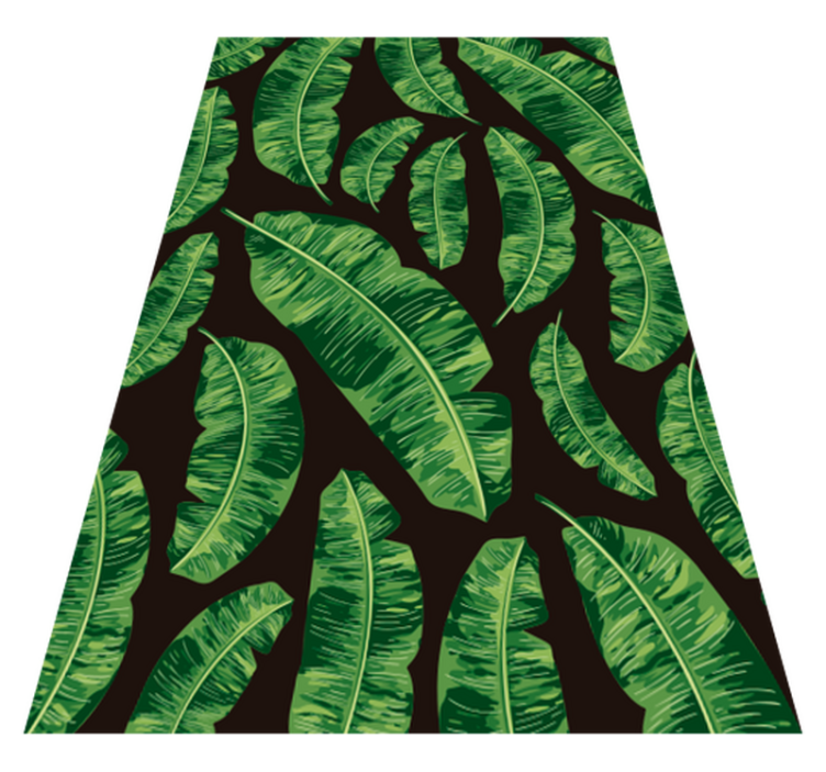 Tapis vinyle nature imprimé feuilles vertes - TenStickers