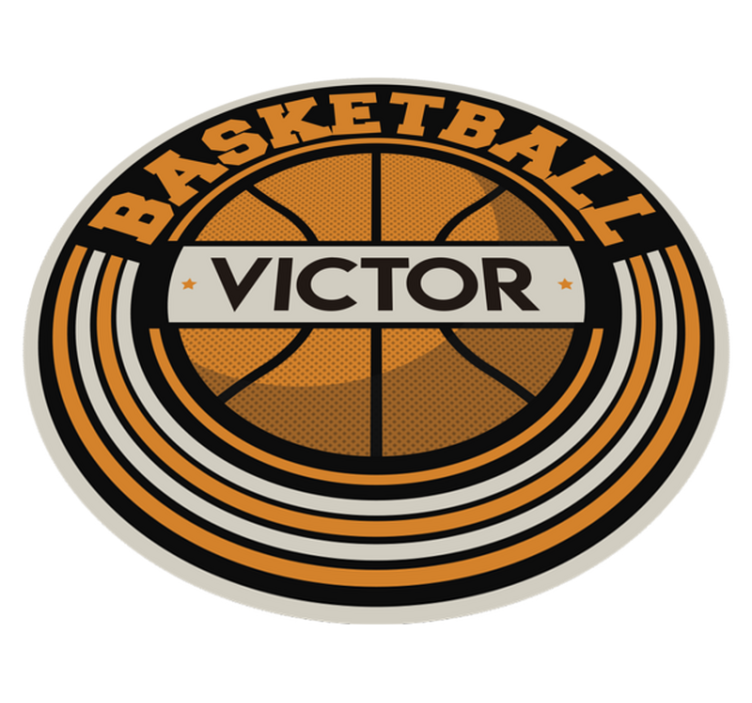 Tapis vinyle basket ball personnalisable avec nom - TenStickers