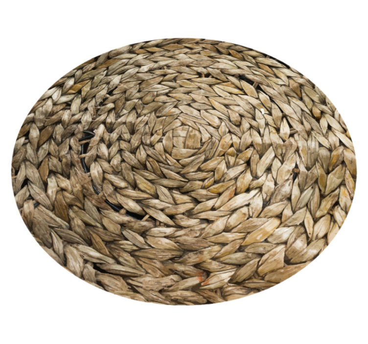 Tapis vinyle texture tissé circulaire - TenStickers