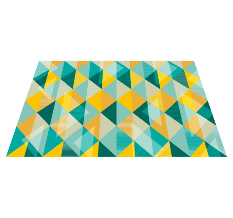 Tapis vinyle géométrique tableau de triangles géométriques - TenStickers
