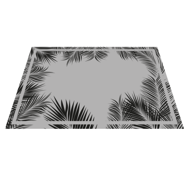 Tapis vinyle plantes silhouette de palmier tropical - TenStickers