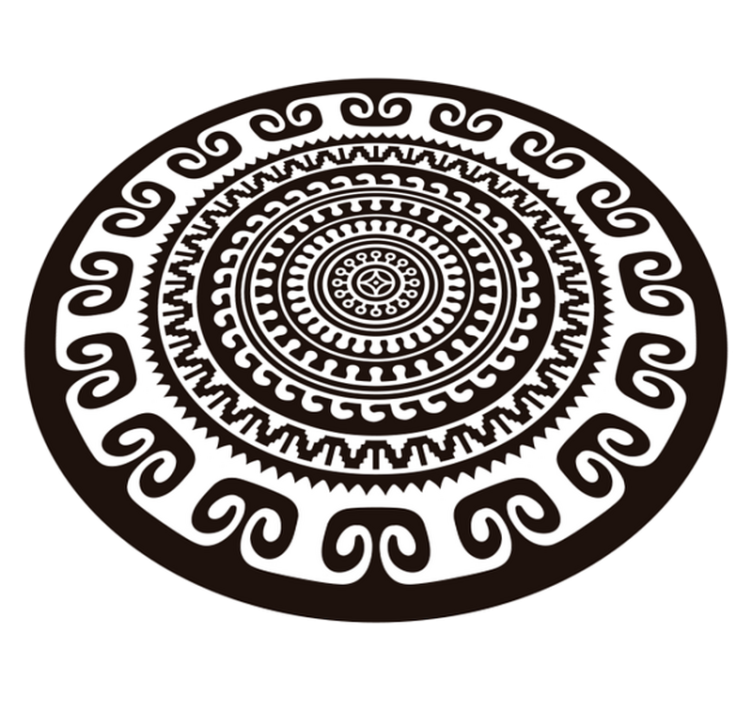 Tapis vinyle mandala cercle - TenStickers