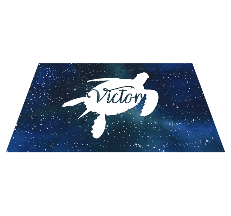 Tapis vinyle personnalisé tortue de mer étoilée - TenStickers