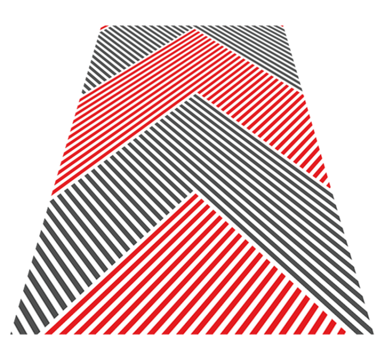 Tapis vinyle rayures motif à rayures chevrons - TenStickers