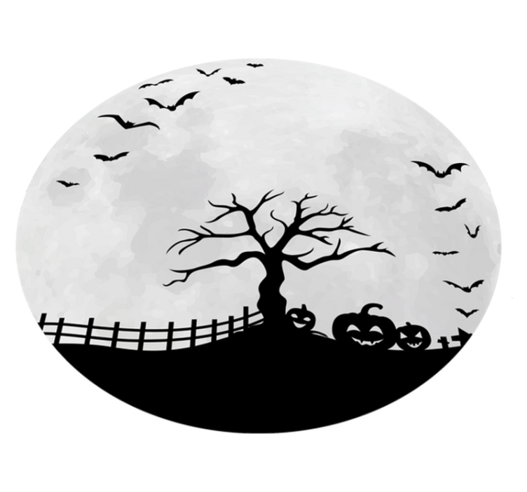 Tapis vinyle pour halloween scène effrayante d'halloween - TenStickers