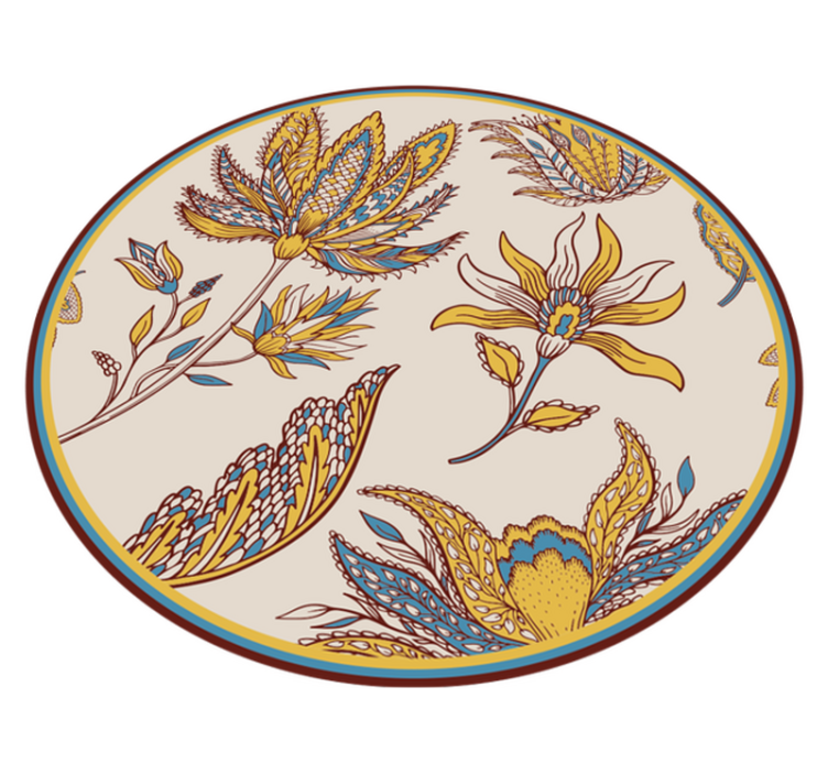 Tapis vinyle plantes élégance florale ornée - TenStickers