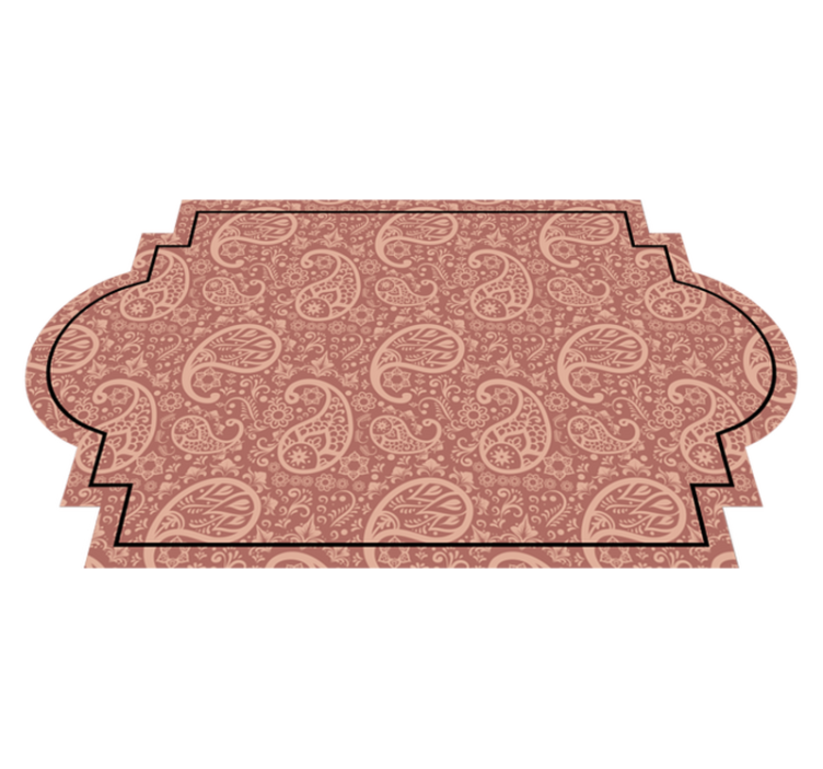 Tapis vinyle texture motif cachemire profilé - TenStickers