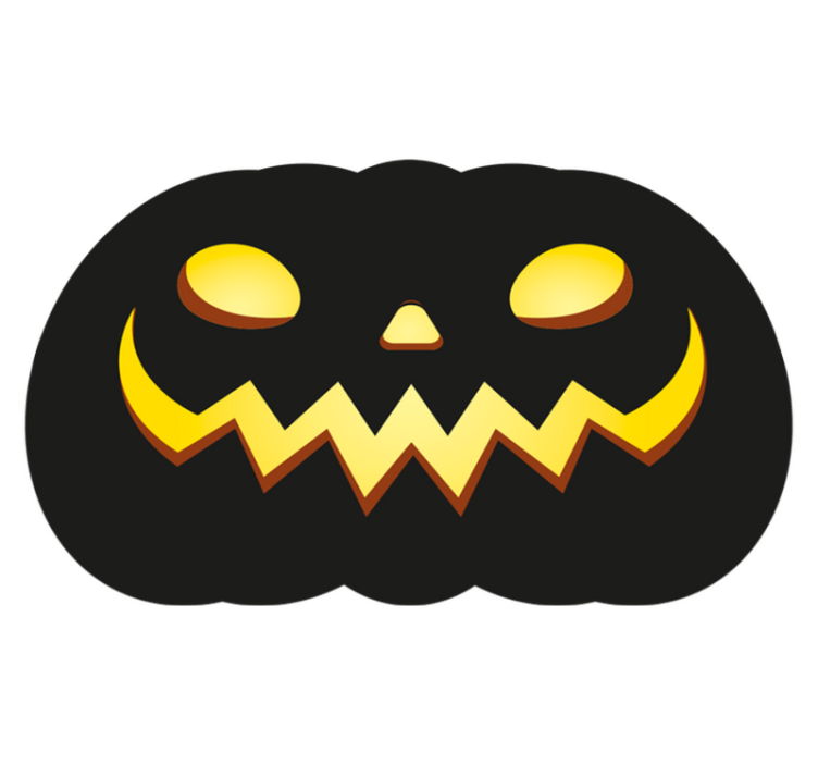 Tapis vinyle pour halloween visage de citrouille effrayant - TenStickers