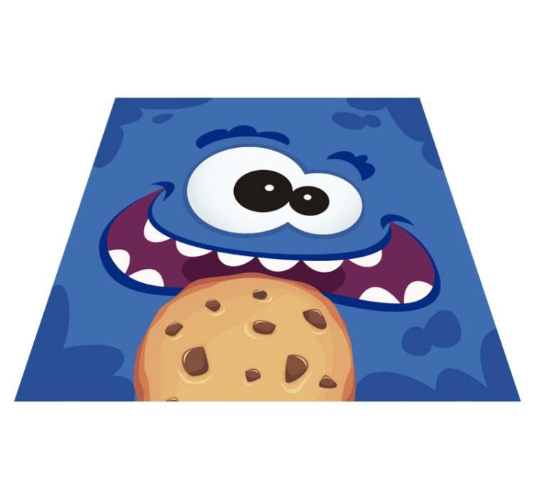 Tapis vinyle pour enfants délice du monstre des cookies - TenStickers