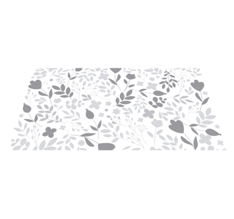 Tapis vinyle plantes silhouette florale - TenStickers