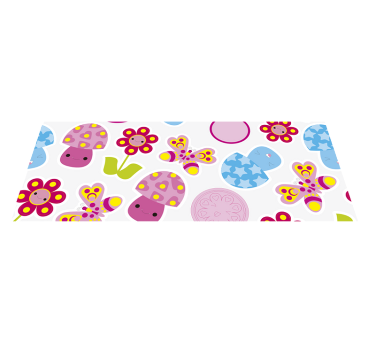 Tapis vinyle pour enfants formes colorées de nursery - TenStickers