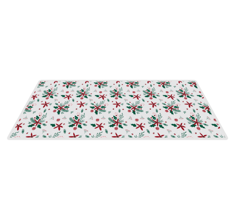 Tapis vinyle noël motif de feuillage de vacances - TenStickers