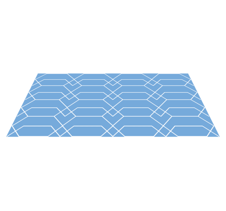 Tapis vinyle géométrique lignes bleues géométriques - TenStickers