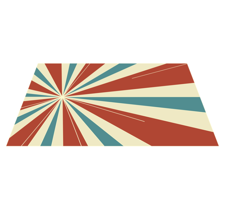 Tapis vinyle géométrique coup de soleil radieux - TenStickers