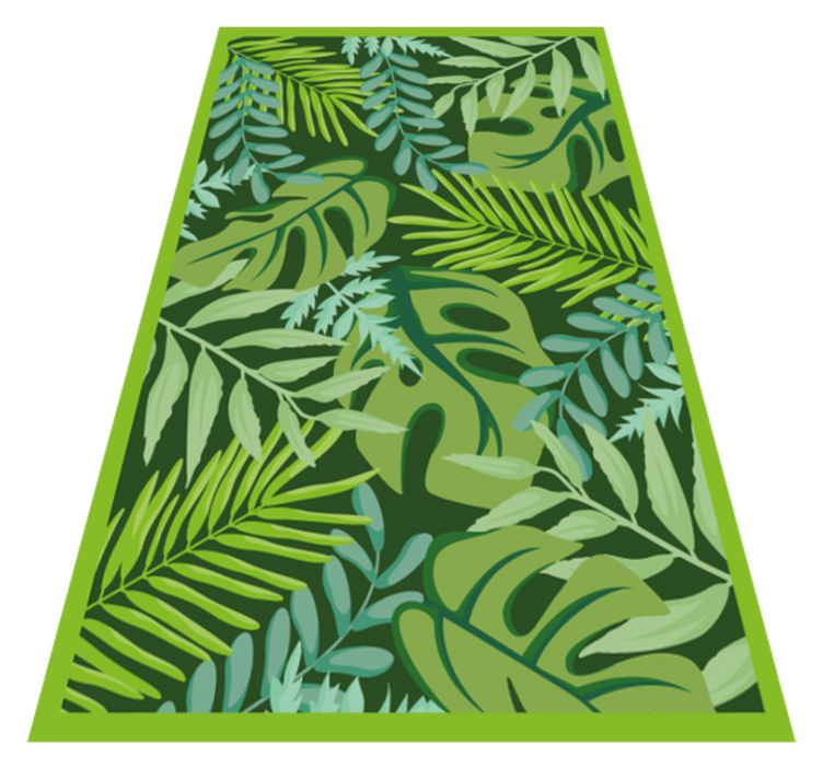 tapis vinyle salon Feuilles de la jungle - TenStickers