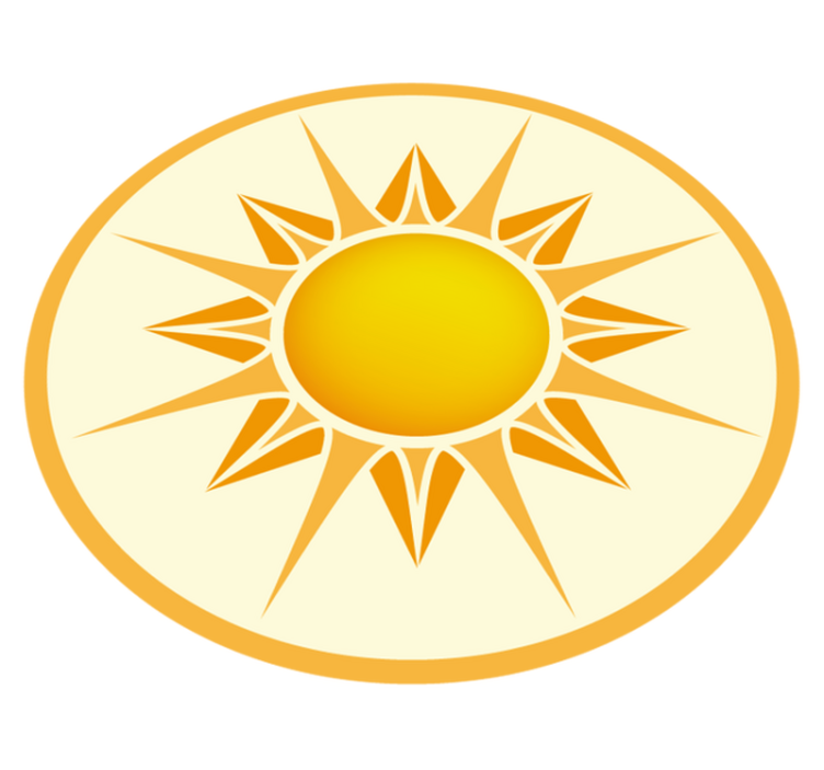 Tapis vinyle autres tapis cercle emblème ensoleillé - TenStickers