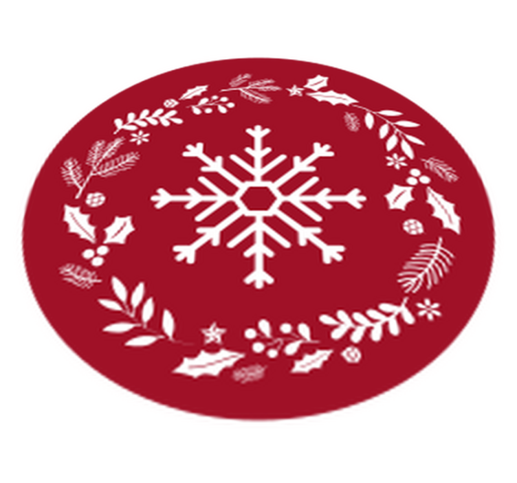 Tapis vinyle noël flocon de neige saisonnier - TenStickers
