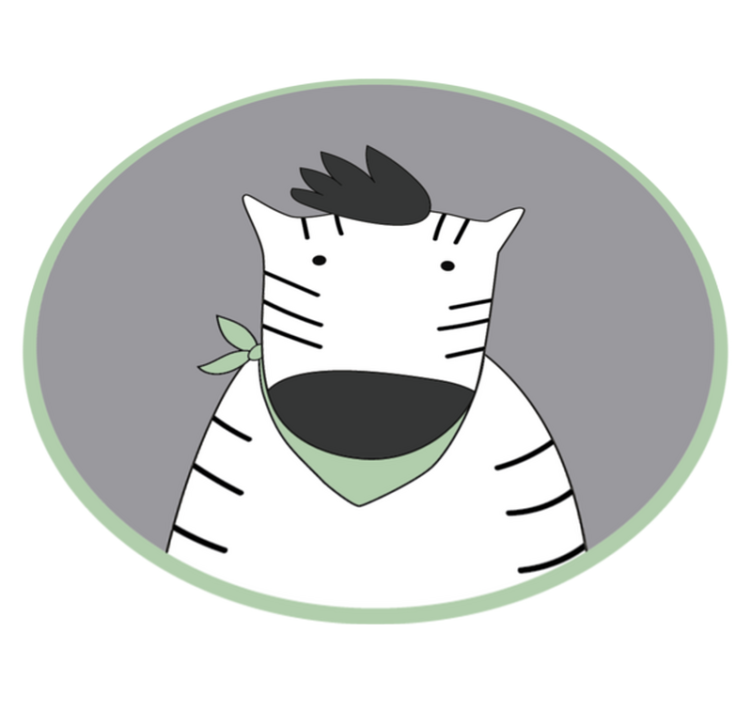 Tapis vinyle pour enfants joyeux zèbre - TenStickers