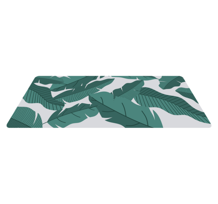 tapis vinyle cuisine Feuilles vertes de jungle - TenStickers