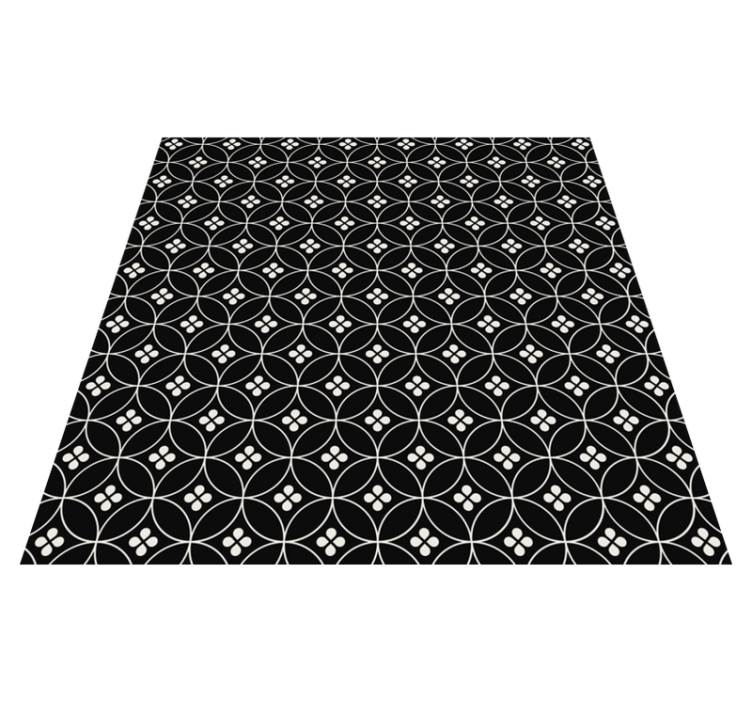 Tapis vinyle géométrique motif de cercle géométrique - TenStickers