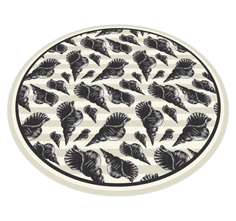 Tapis vinyle animal Main dessiner coquillage vintage - TenStickers